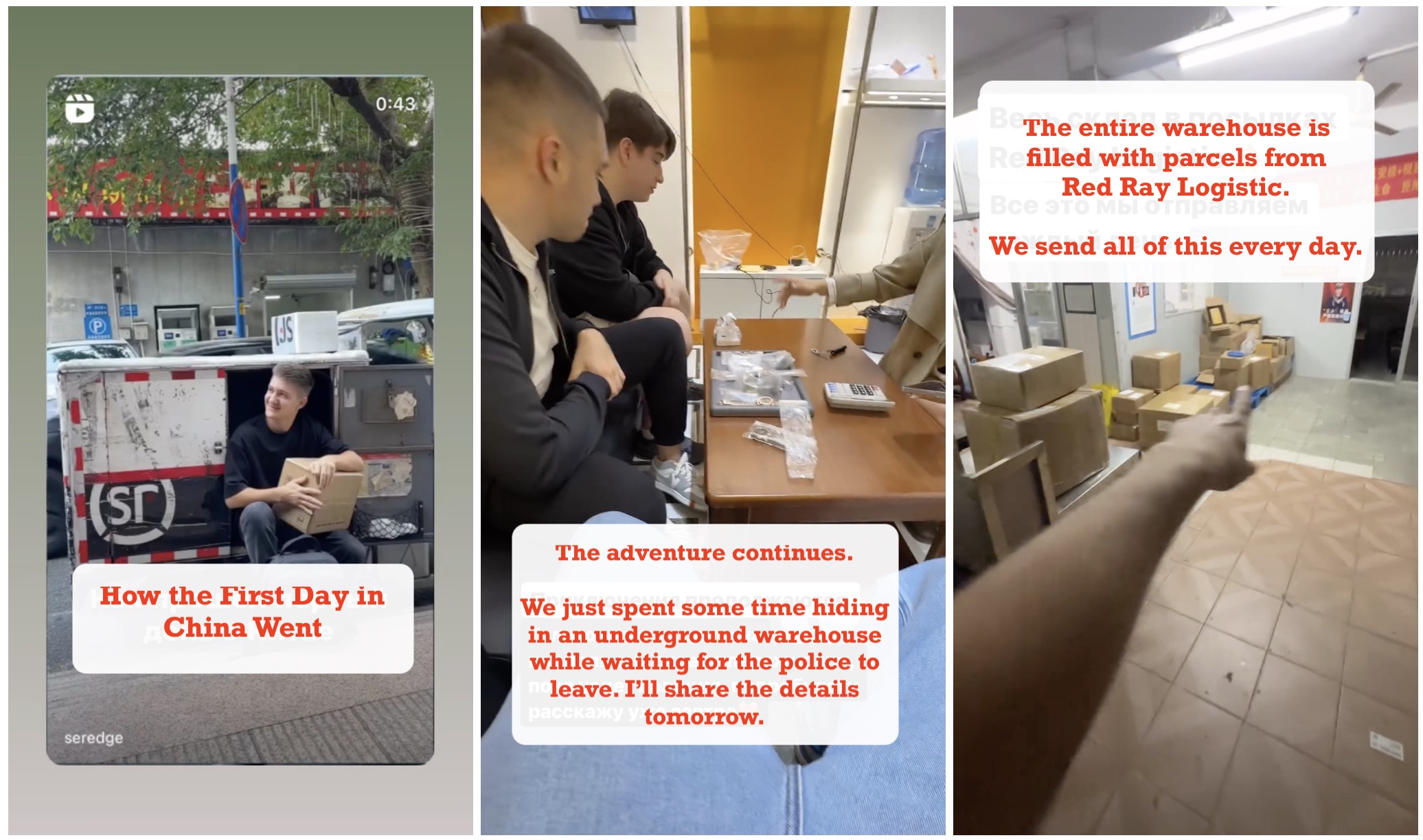 Moiseyev hides in China from the police at an underground counterfeit warehouse